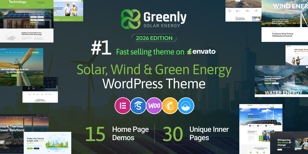 Greenly – Ecology & Solar Energy WordPress Theme