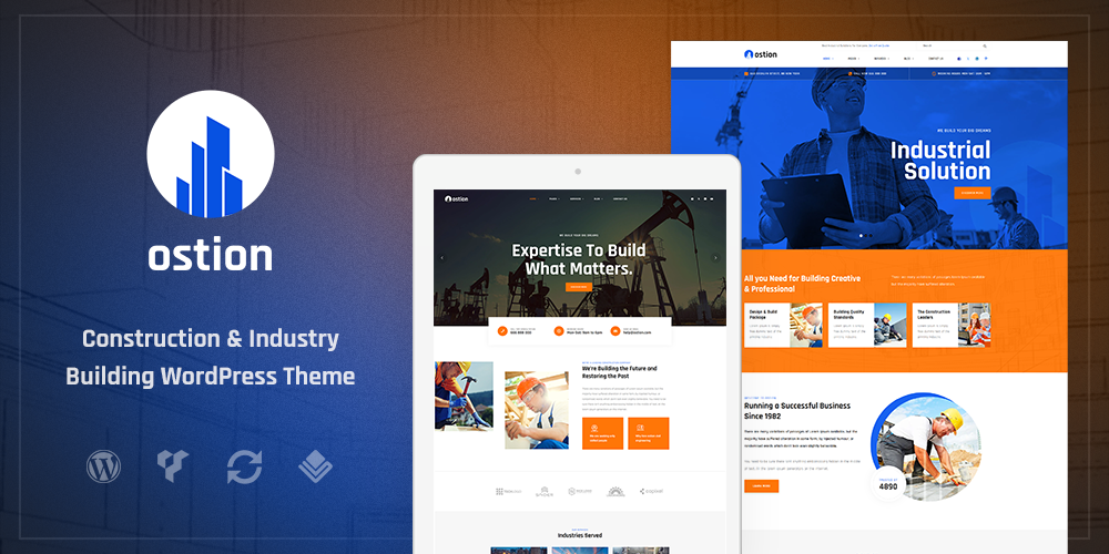 Ostion - Construction & Industry Building Company WordPress Theme