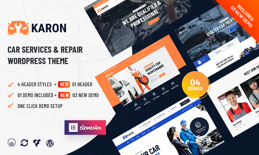 Karon – Car Repair and Service WordPress Theme