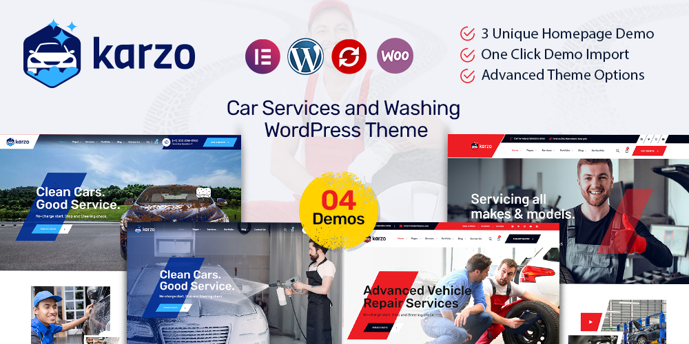 Karzo - Car Service & Washing WordPress Theme