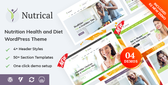 Nutrical – Health and Diet WordPress Theme