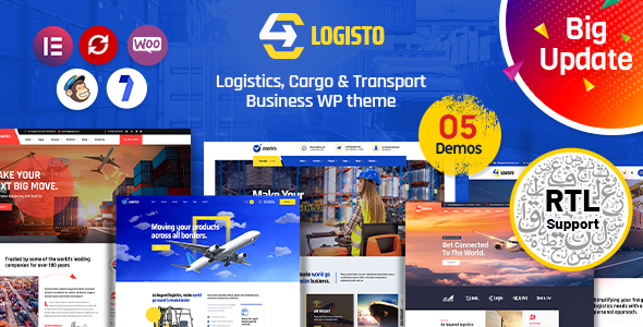 Logisto – Logistic and Cargo WordPress Theme + RTL