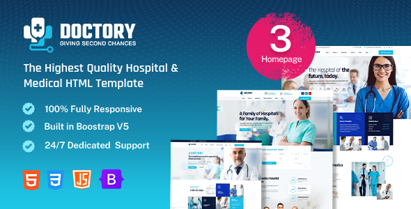 Doctery | Hospital, Healthcare and Medical HTML Template