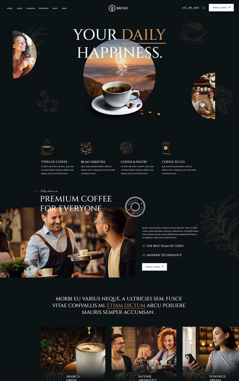 Broso - Restaurants & Cafes WordPress Theme - PBM Infotech