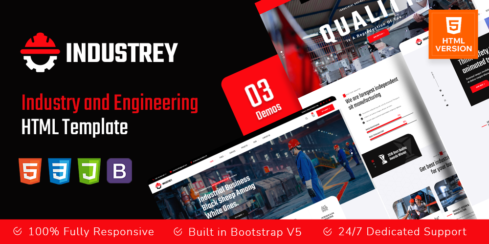 Industrey - Industry & Engineer HTML Template