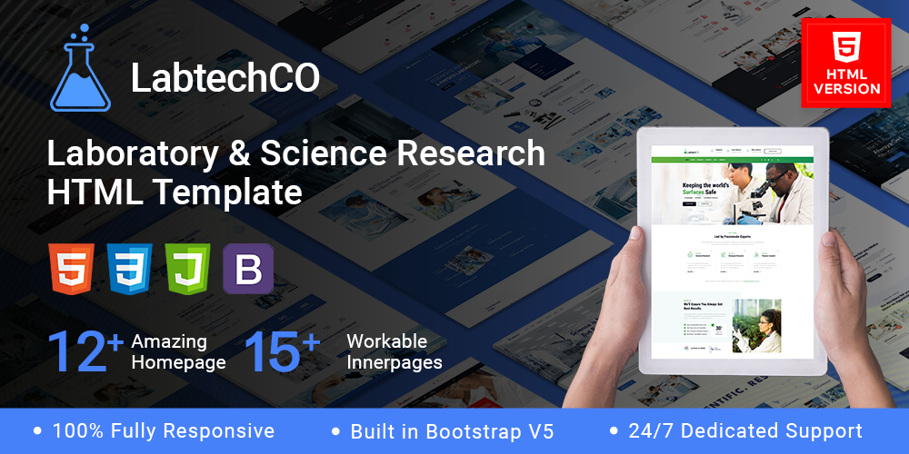 LabtechCO | Laboratory & Science Research HTML Template