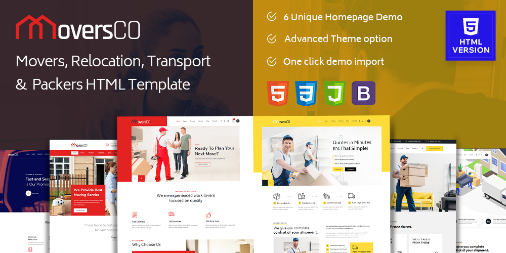 MoversCO - Movers & Packers HTML Template