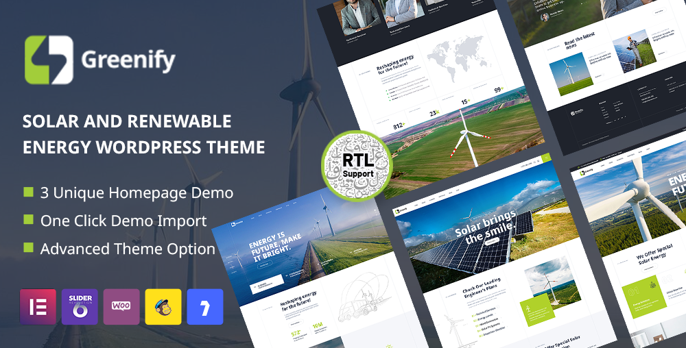 Greenify | Solar & Renewable Energy WordPress Theme