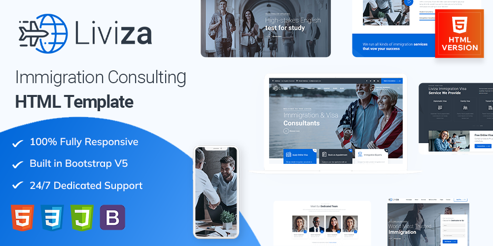Liviza | Immigration Consulting HTML Template