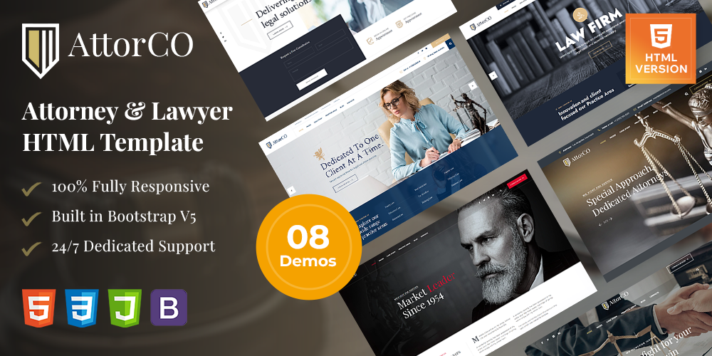 AttorCO - Attorney & Lawyers HTML Template