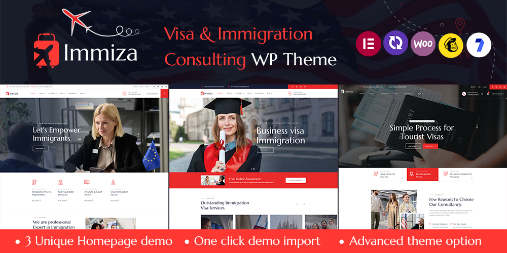 Immiza - Immigration Visa Consulting WordPress Theme