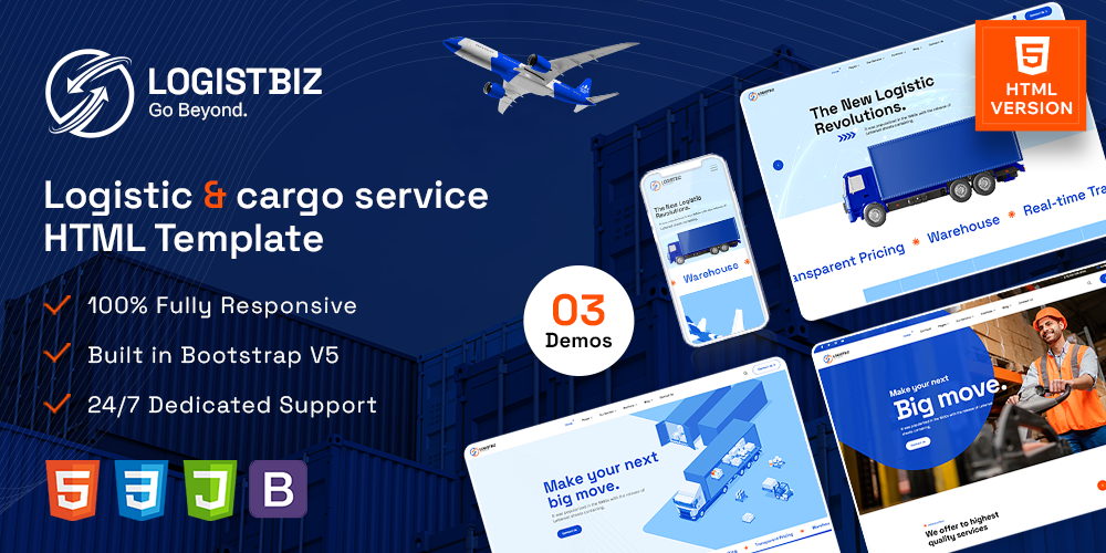 Logistbiz - Logistic and Cargo HTML Template