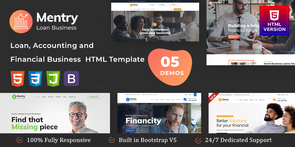 Mentry | Loan and Financial HTML Template