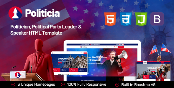 Politicia | Politician & Speaker HTML Template