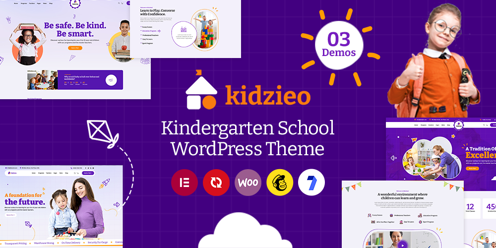 Kidzieo - Kindergarten School WordPress Theme