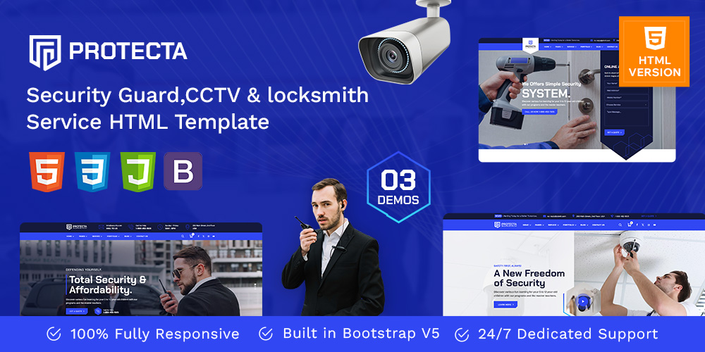 Protecta - Security and CCTV HTML Template