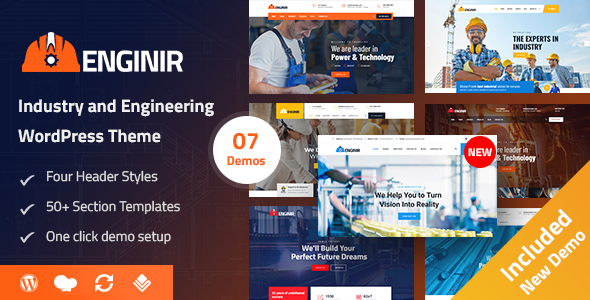 Enginir – Industrial & Engineering Multipurpose WordPress Theme