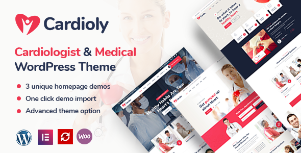 Cardioly – Cardiologist and Medical WordPress theme