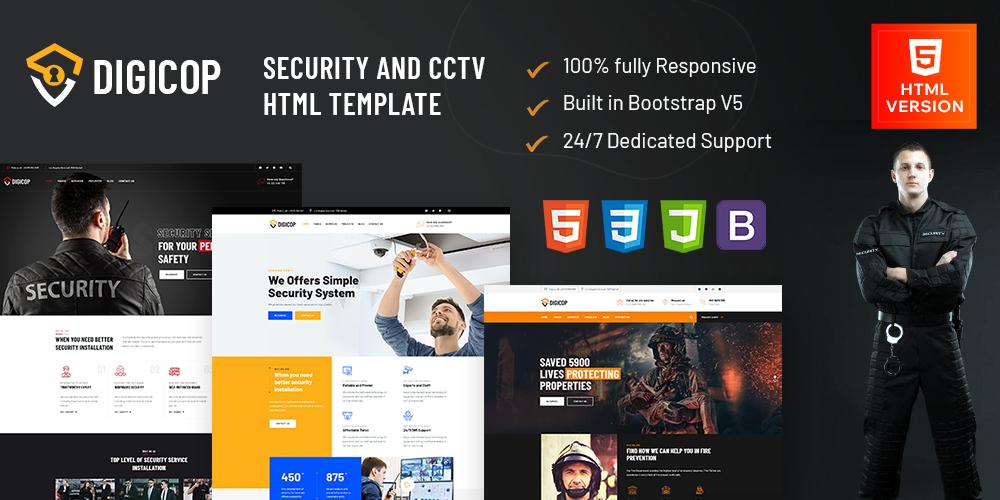 Digicop - Security and CCTV HTML Template