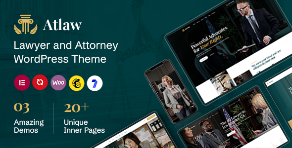 Atlaw – Lawyer and Attorney WordPress Theme