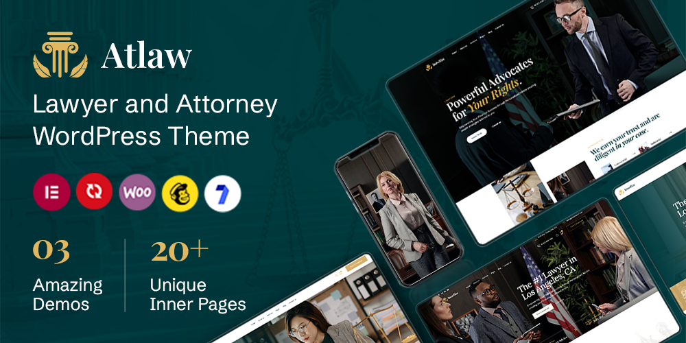 Atlaw - Lawyer and Attorney WordPress Theme