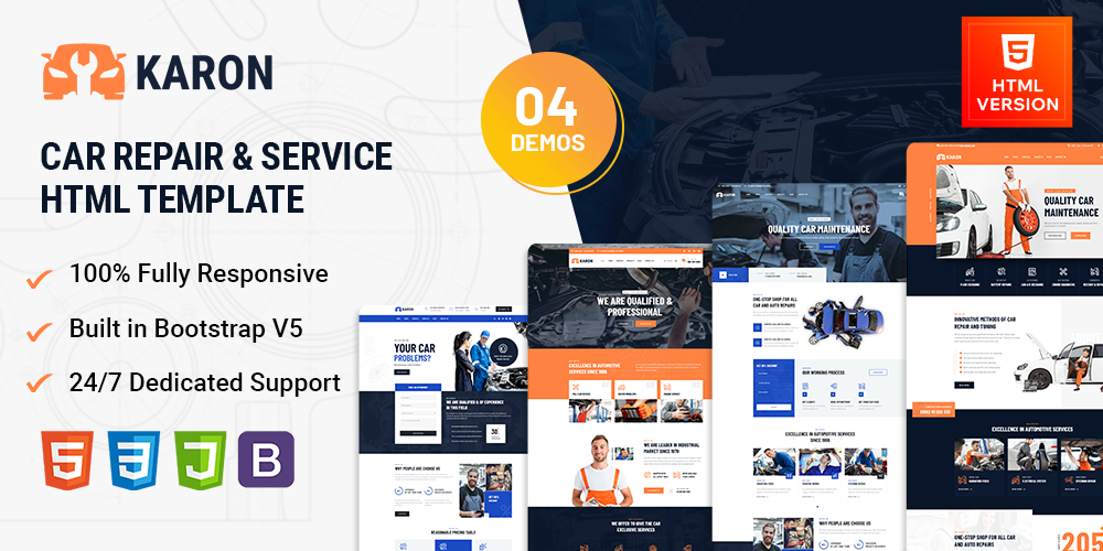 Karon - Car Repair and Service HTML Template