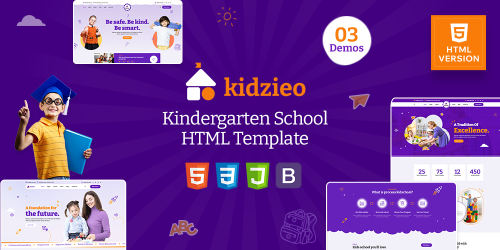 Kidzieo - Kindergarten School HTML Template