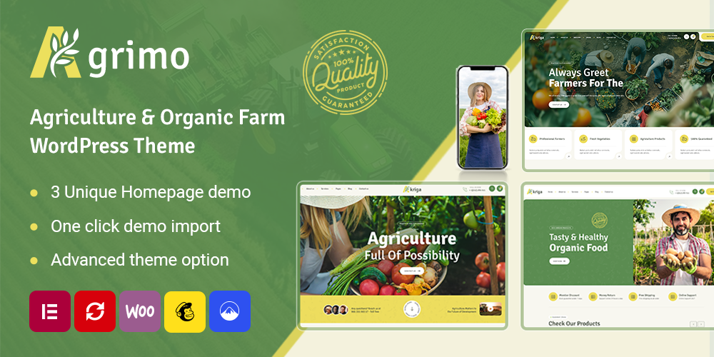 Agrimo - Agriculture & Organic Farm WordPress Theme