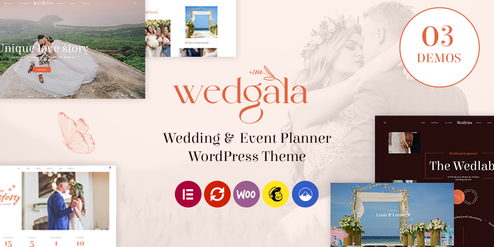 Wedgala - Wedding and Event Planner WordPress Theme