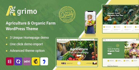 Agrimo – Agriculture & Organic Farm WordPress Theme