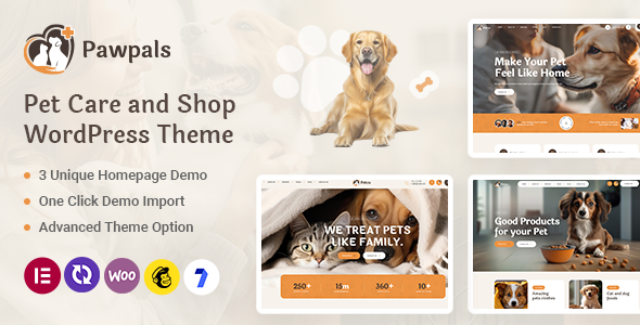 Pawpals – Pet Care & Pet Shop WordPress Theme