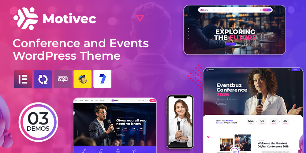 Motivec - Conference and Events WordPress Theme