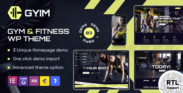 Gyim – Gym and Fitness WordPress Theme