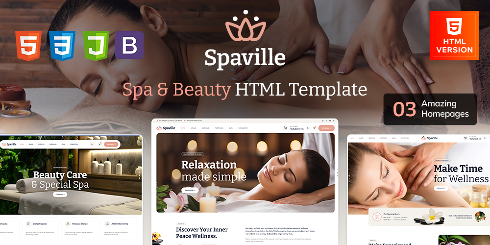 Spaville - Spa and Beauty HTML Template