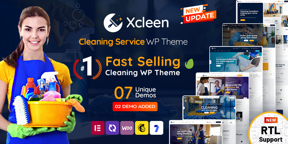 Xcleen - Cleaning Services WordPress Theme