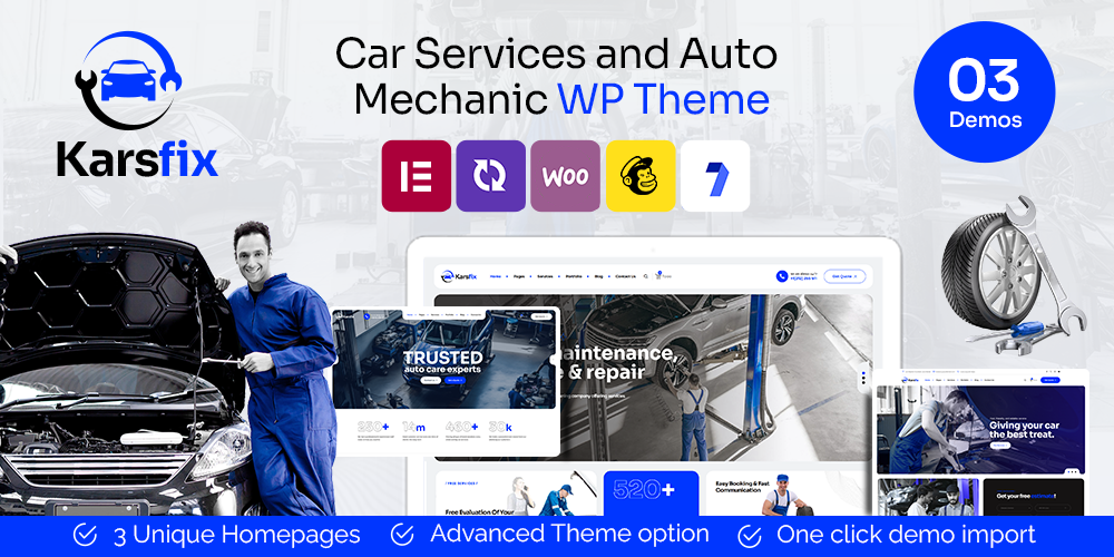 Karsfix - Car Service & Auto Mechanic WordPress Theme