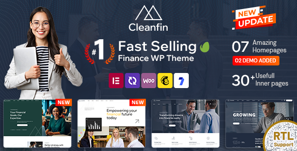 Cleanfin – Finance Consulting WordPress Theme + RTL