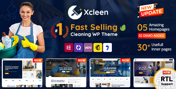 Xcleen – Cleaning Services WordPress Theme