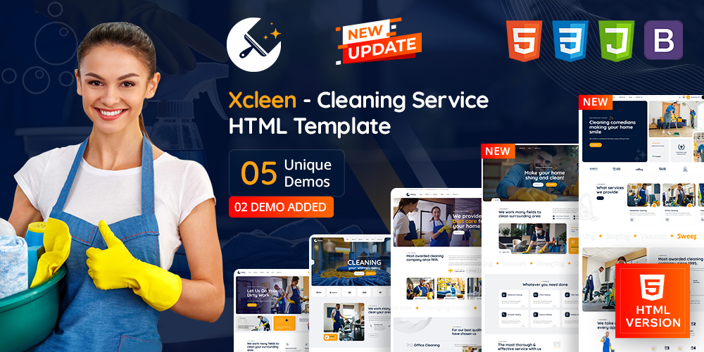 Xcleen - Cleaning Services HTML Template