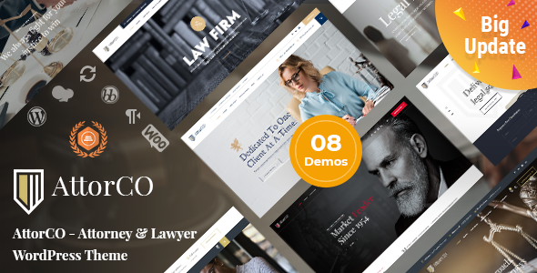 AttorCO – Attorney & Lawyers  WordPress Theme