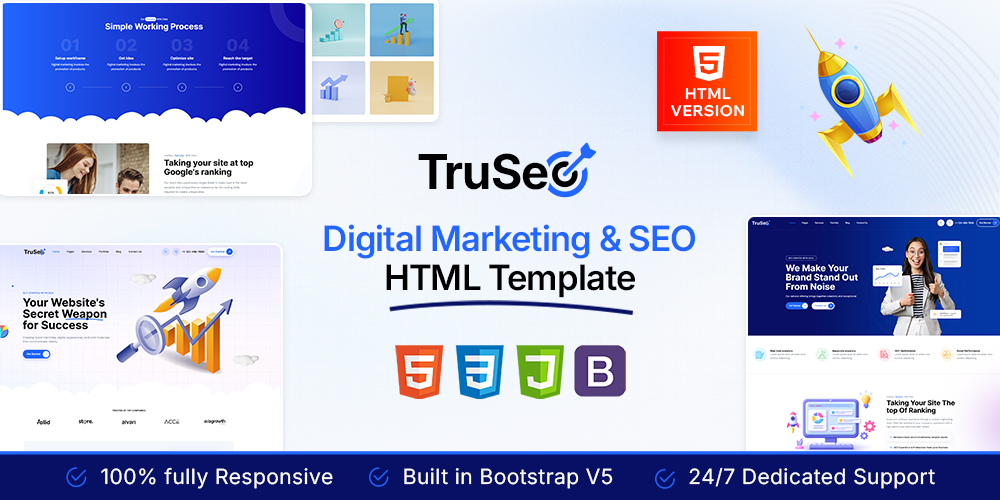 TruSEO - Digital Marketing & SEO HTML Template