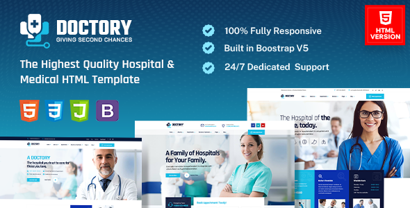Doctery | Hospital, Healthcare and Medical HTML Template