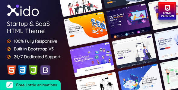 Xido – Startup and SaaS HTML Template + RTL