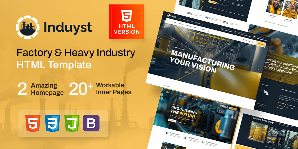 Induyst - Factory & Heavy Industry HTML Template