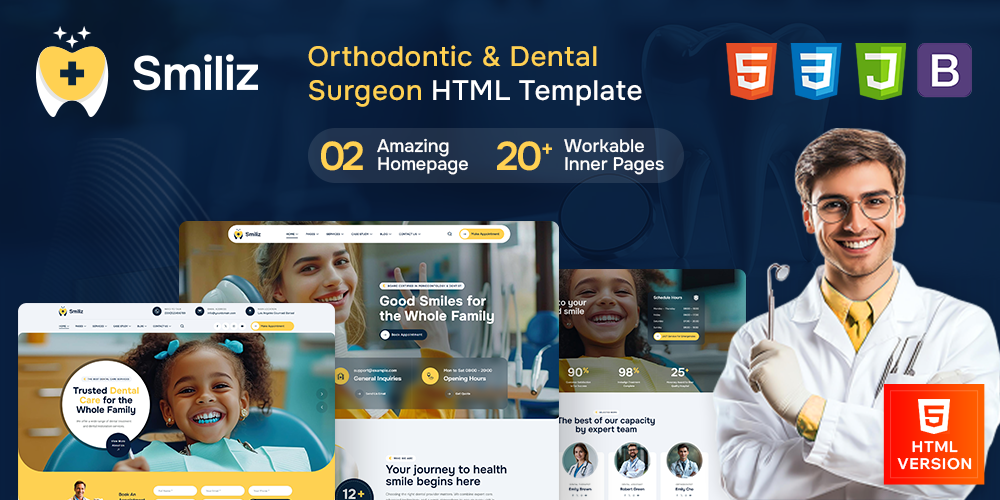 Smiliz - Orthodontics & Dental Surgeon HTML Template