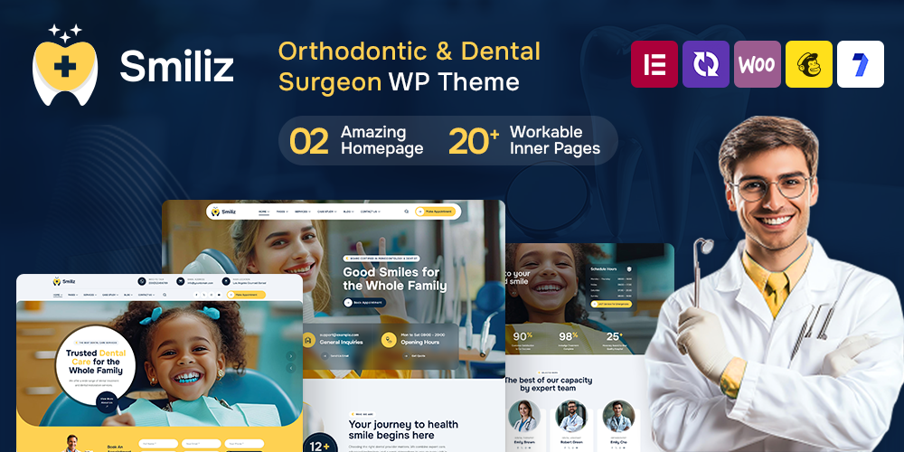 Smiliz - Orthodontics & Dental Surgeon WordPress Theme