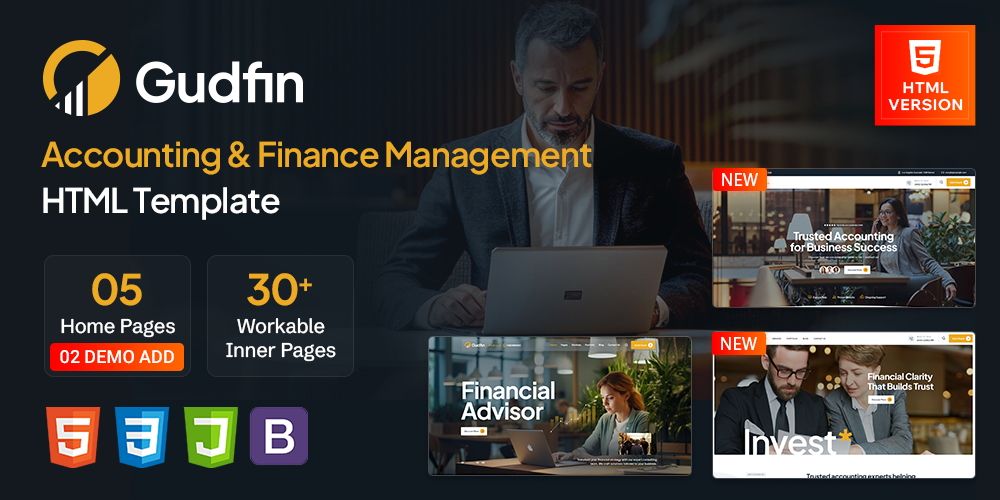 Gudfin - Accounting and Finance Management HTML Template