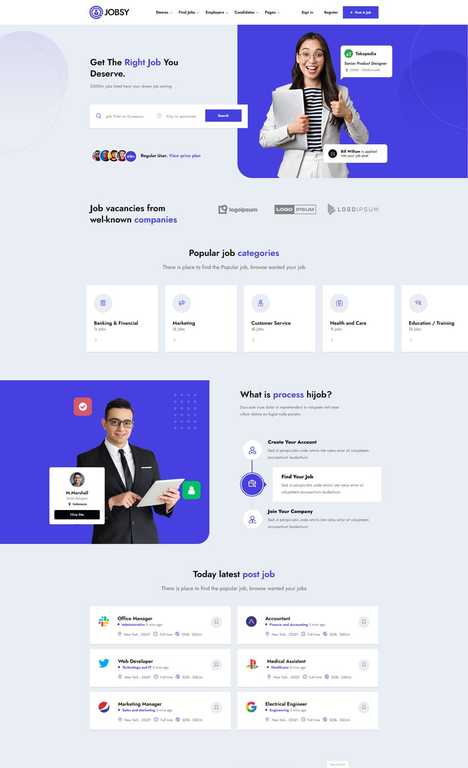 Jobsy – Job Board and Employment HTML Template