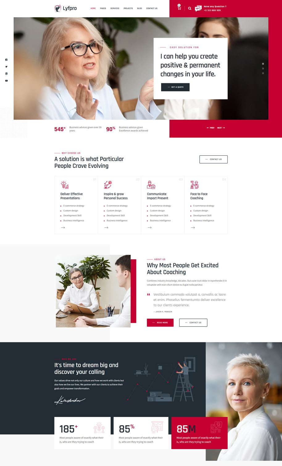 Lyfpro – Life Coach WordPress Theme