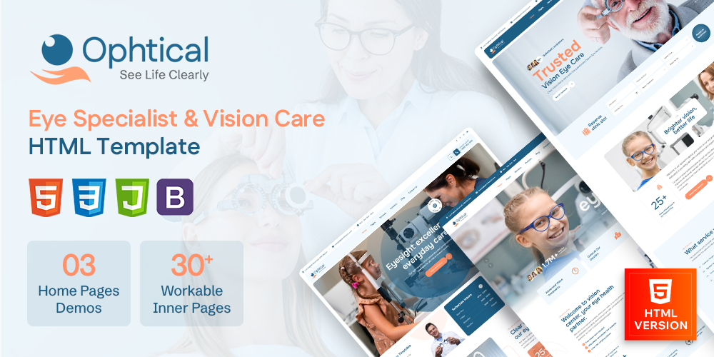 Ophtical - Eye Specialist & Vision Care HTML Template